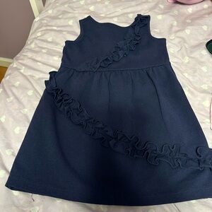 Navy dress with ruffles